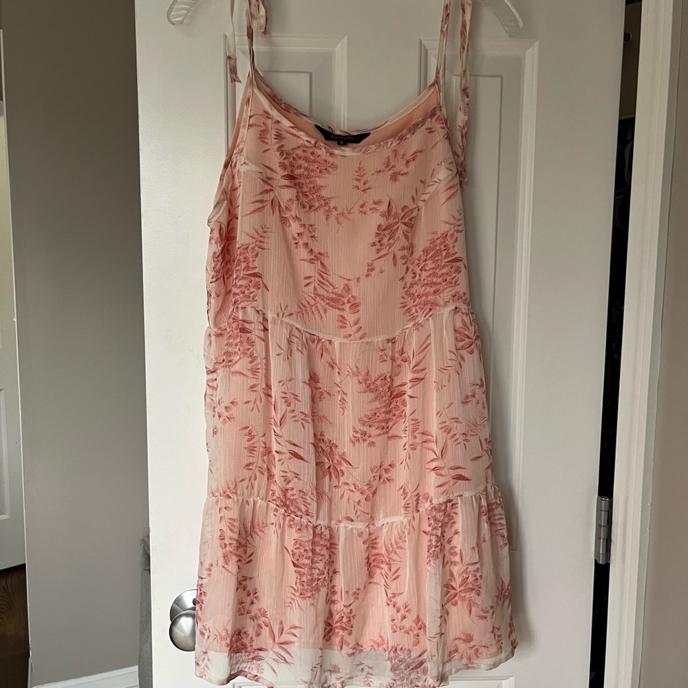 Pink floral summer dress